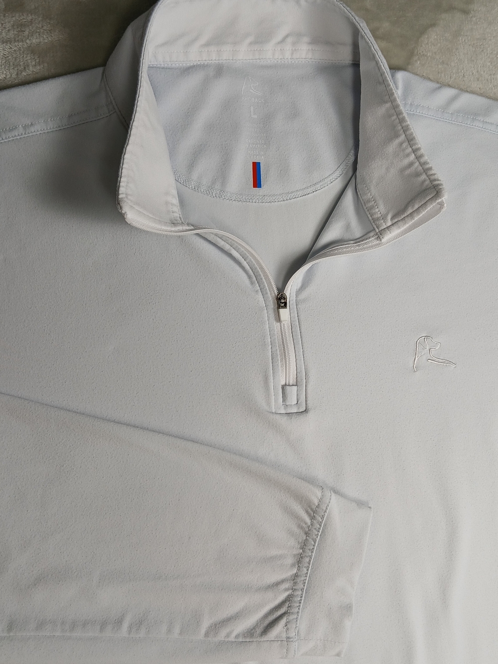 Rhoback 1/4 Zip Pullover L Men's Gray Performance Golf